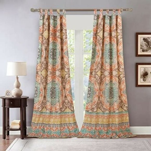 Barefoot Bungalow 84" tab top curtains - Picture 1 of 2